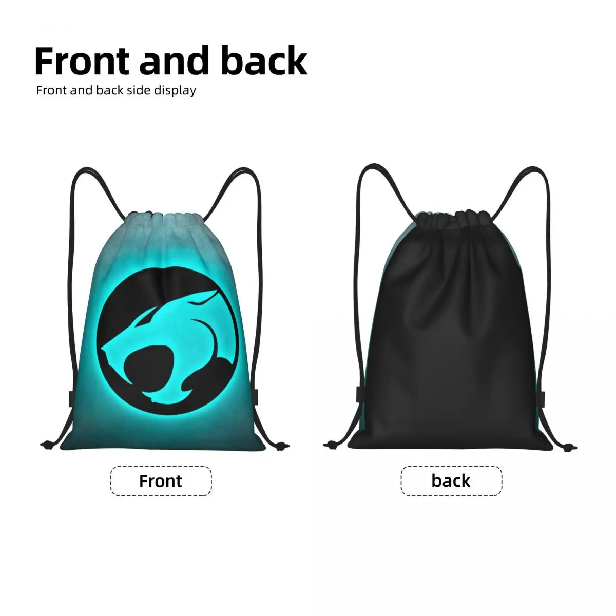 Custom Thundercats Drawstring Bags Women Men Foldable Sports Gym Sackpack Cartoon Anime Shopping Storage Backpacks