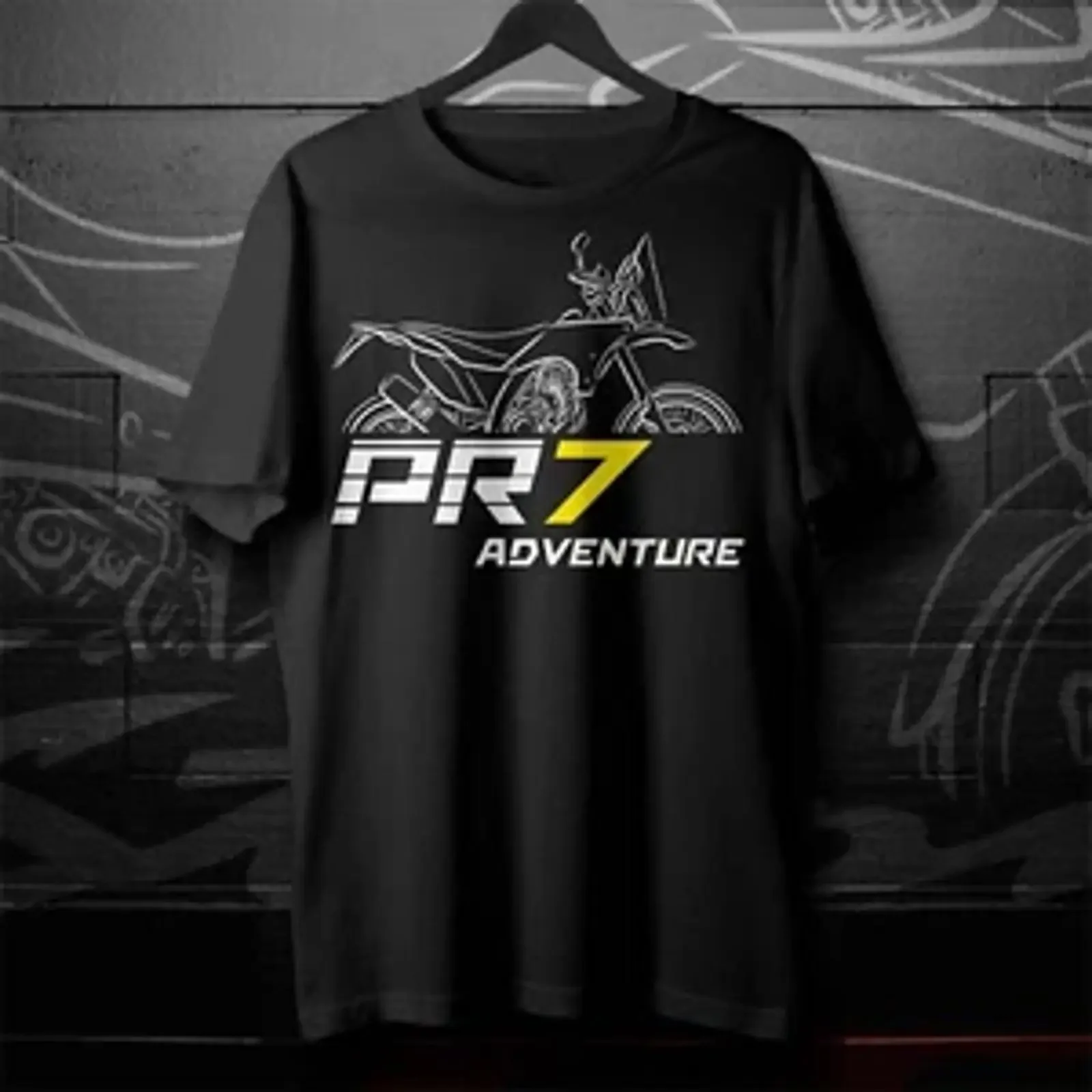 for AJP PR7 Adventure 650 Motorcycle T Shirt ADV Riders vintage Washed Top For Everyday Wear Stylish streetwear Stretched