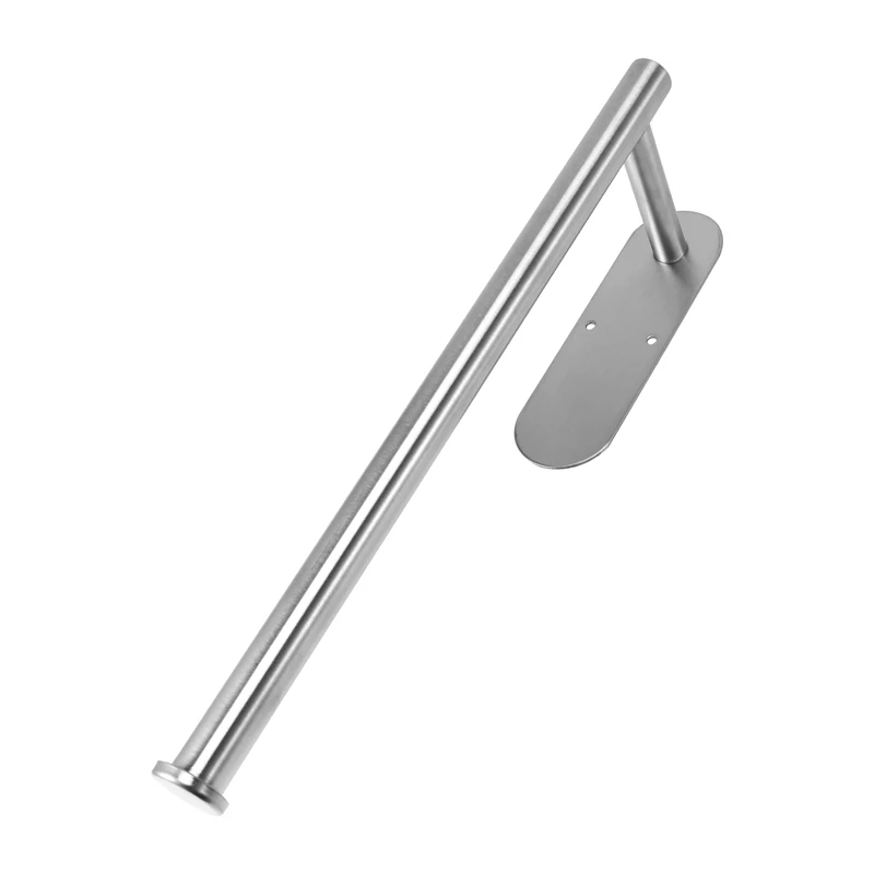 

A24F-Paper Towel Holder- Self Adhesive Or Drilling Under Cabinet Sticky Paper Towel Holder Wall Mount For Kitchen Bathroom