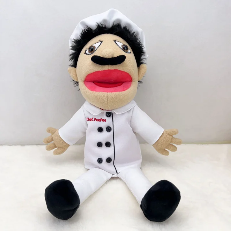 Muñeco de peluche de Anime, marioneta de mano divertida para niño, muñecas de tela, marioneta de Jeffy, se refiere a una muñeca para contar una historia, marioneta y regalo para niños