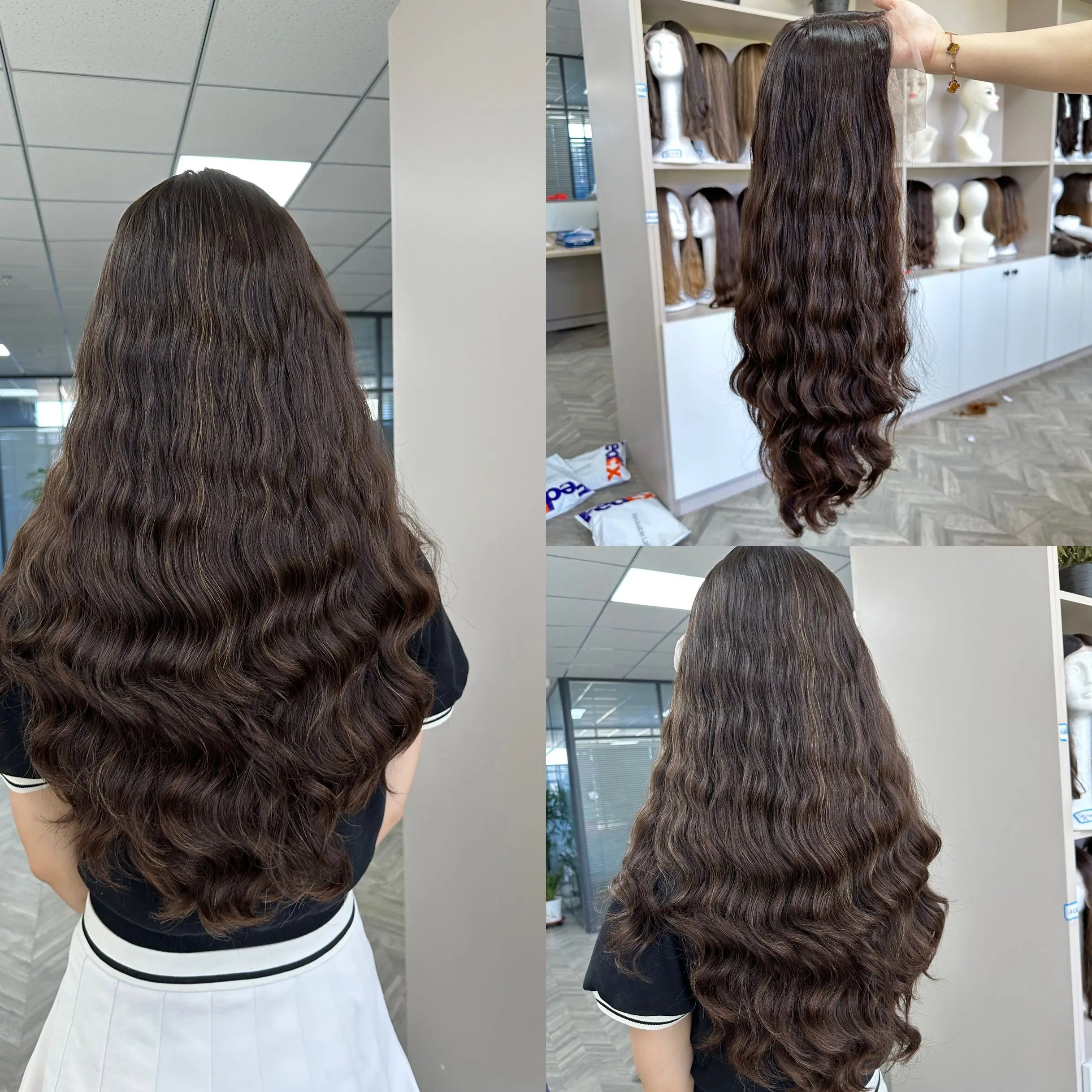 European Virgin Human Hair Lace Front Tsingtaowigs Slight Wave Layer Kosher Wig For Women