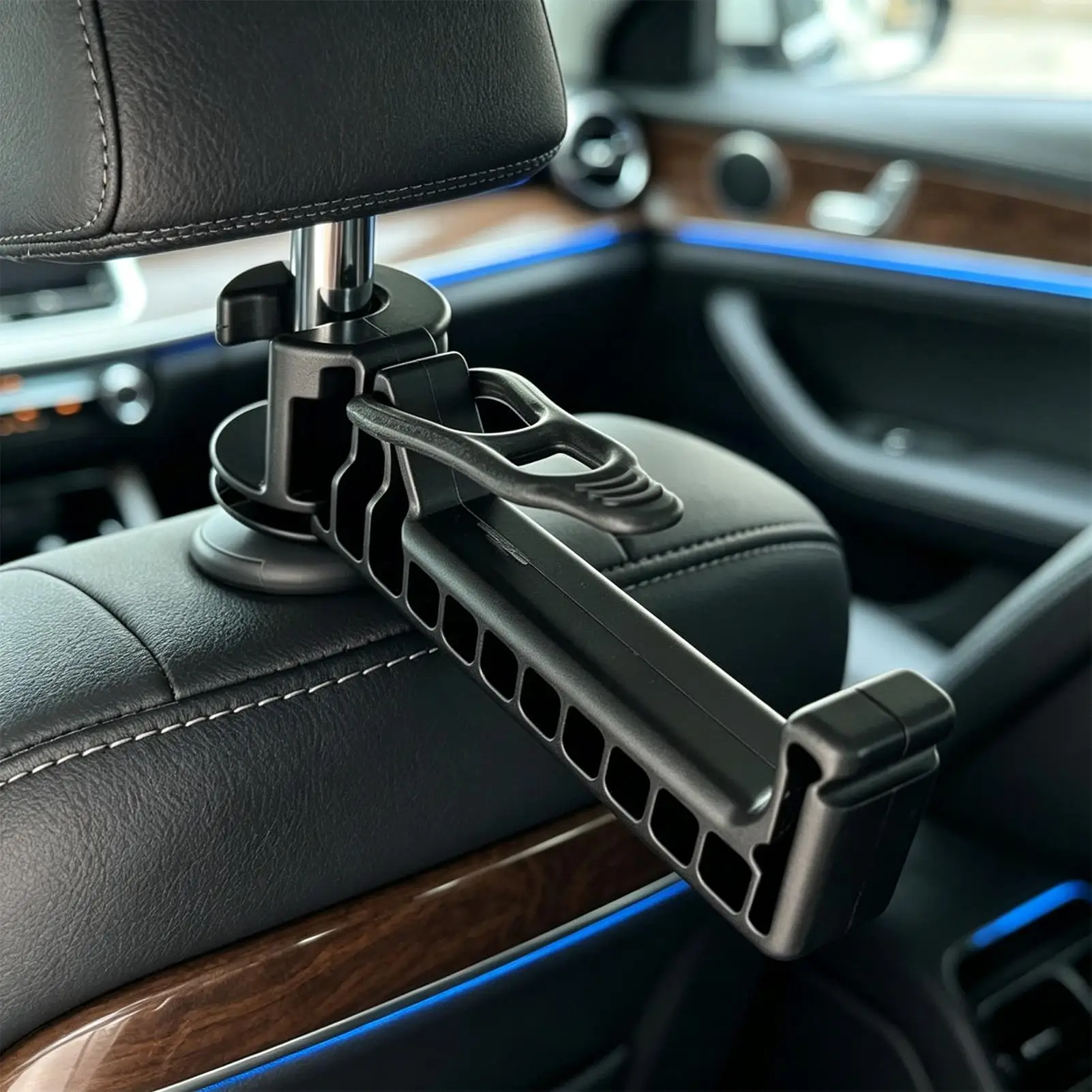 Hard Hat Hanger For Truck 1 Pair Headrest Mount Heavy-Duty Secure Organizer Headrest Bow Hanger For Vehicle Storage Transport