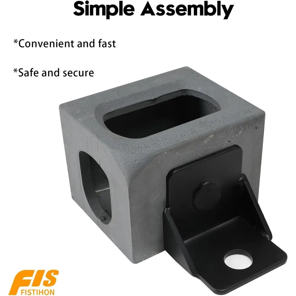 強化された安定性と安全性を実現する黒色粉体塗装を施した、ヘビーデューティースチールツイストロック輸送コンテナアンカー4個パック