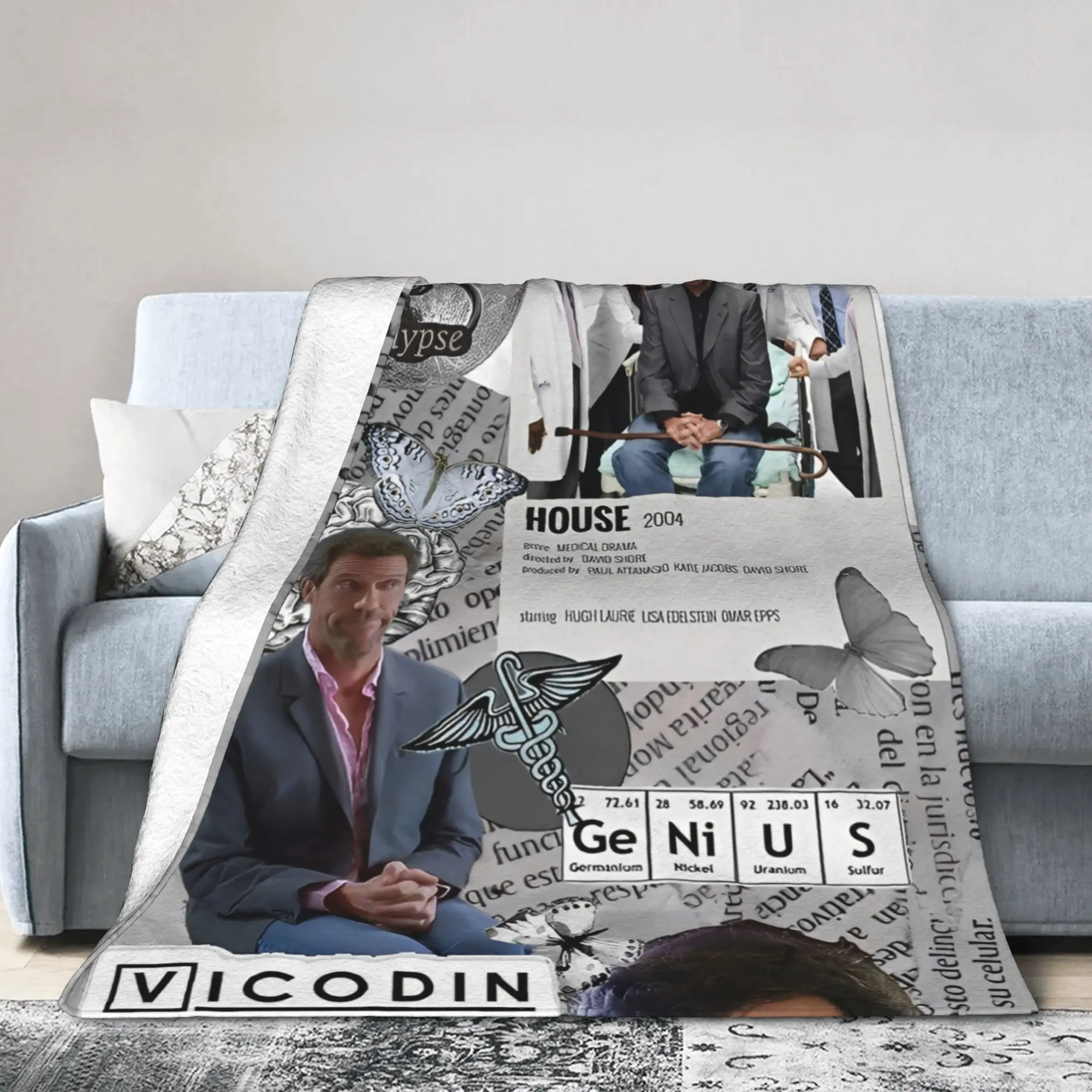 House M.D. Dr Gregory Blanket Everybody Lies Flannel Throw Blanket Bedspreads Decoration Lightweight Breathable Quilt