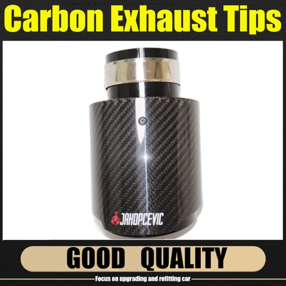 1 stück Auto Zubehör Auspuff Spitze Glänzend Carbon Faser Schwarz Endrohr Schalldämpfer Spitze Auspuff System Düse Auto Werkzeuge für Alle auto