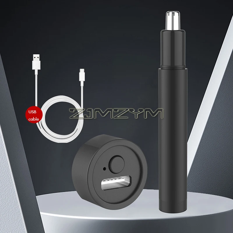 Recortador de pelo de nariz, recortador de vello facial y de cejas indoloro para hombres y mujeres, cuchillas de doble filo para una fácil limpieza