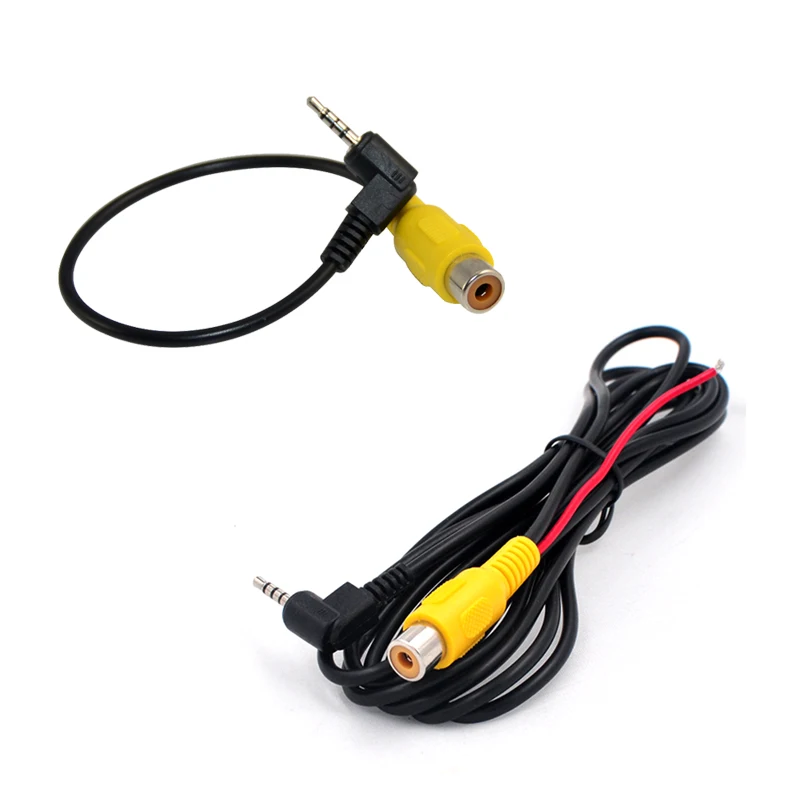 

1PCS AV In Video Cable Adapter 2.5mm AV Jack Male Plug To RCA Female Adapter Cable for GPS and Rear Camera Converter Cable