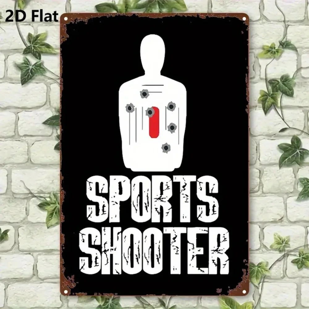 Rustic Shooting Target Aluminum Wall Art 8x12 Inch Waterproof Durable Metal Sign For Outdoor Archery Range Training Decor
