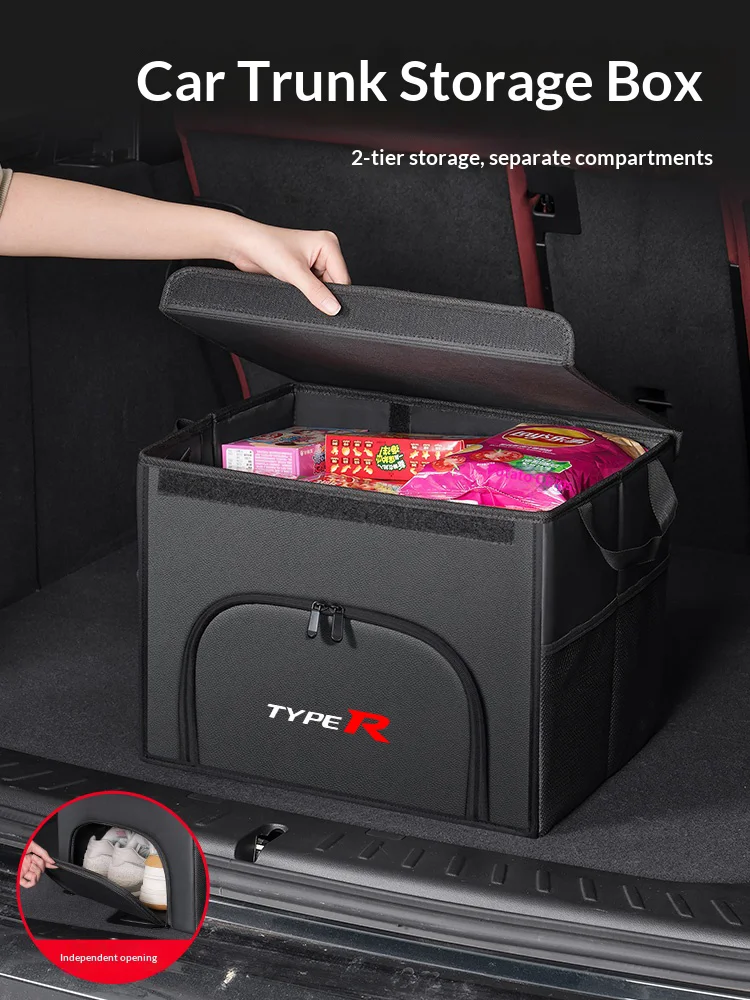 Car trunk large capacity Foldable storage box shoe storage organizing box For Honda Type-R Civic Accord City Fit Inspire Jazz