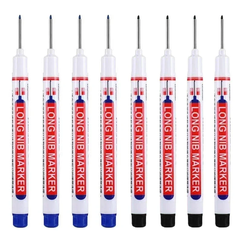 8 Teile/satz 20mm Tiefe Loch Lange Spitze Kopf Marker Für Metall Perforieren Stift Wasserdicht Bad Holzbearbeitung Dekoration Multi-zweck