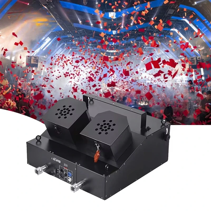 Show Time DJ Led Light Co2 Confetti Cannon Machine with DMX 512 8-15M Jet Distance AC 110-220V for Stage & Wedding Effects