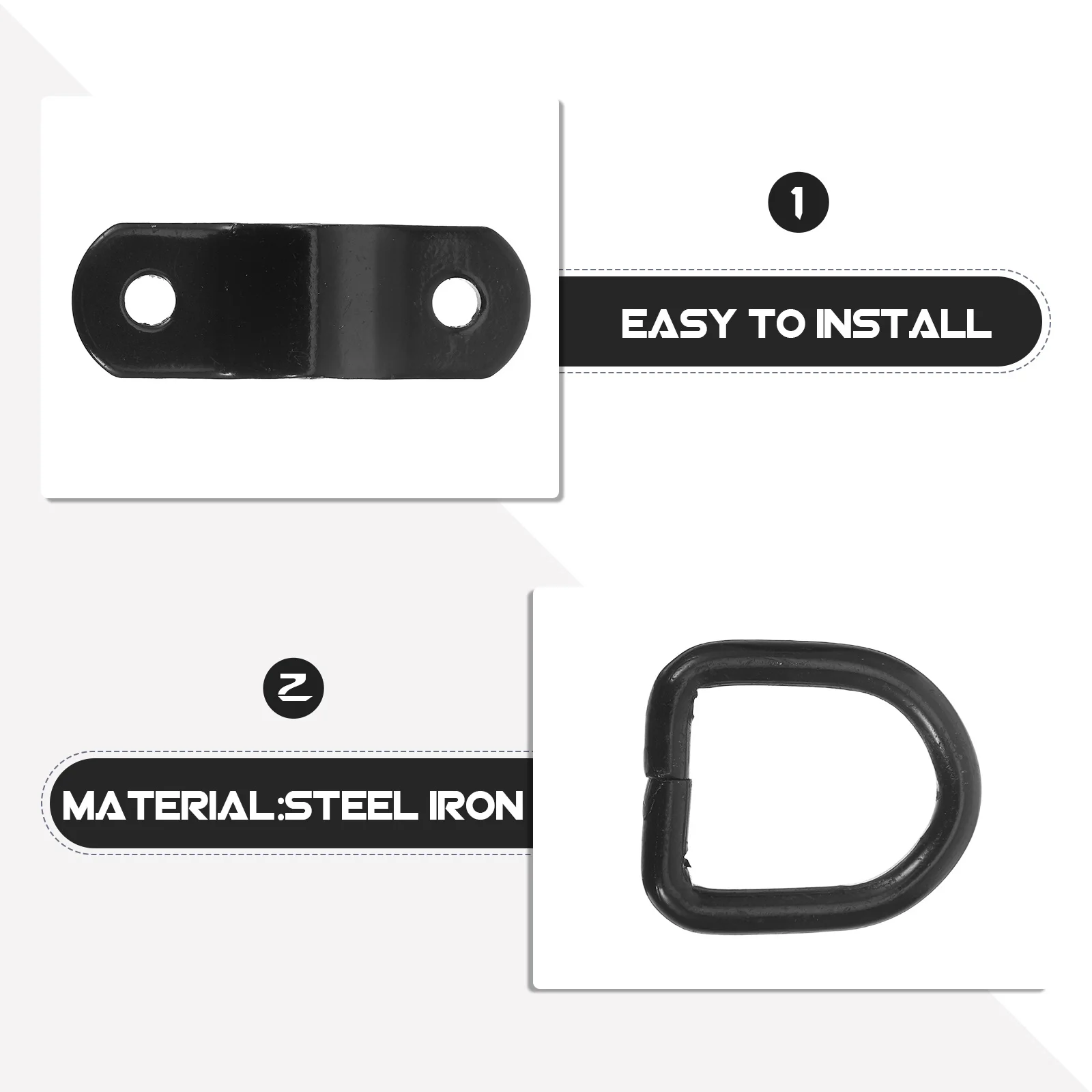 

Heavy Duty Steel Truck Tie Down Anchor Cargo Lashing Ring Strong Durable Trailer Accessories D Ring Buckle Tie Down Anchor