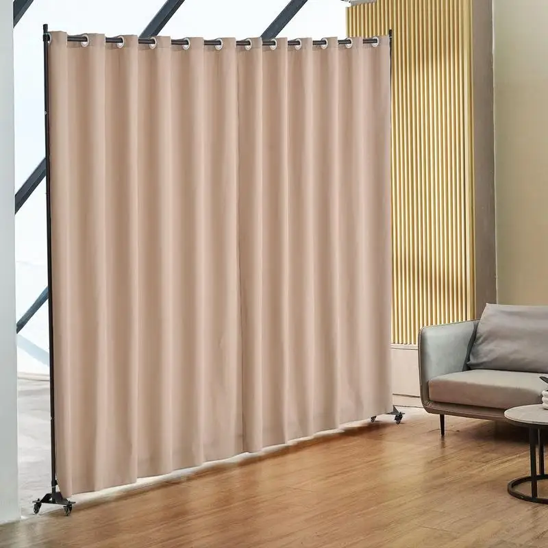 Paravent, cloison, paravent, panneau autoportant, panneau unique, chambre (308,5 x 45 x 245,5 cm), marron