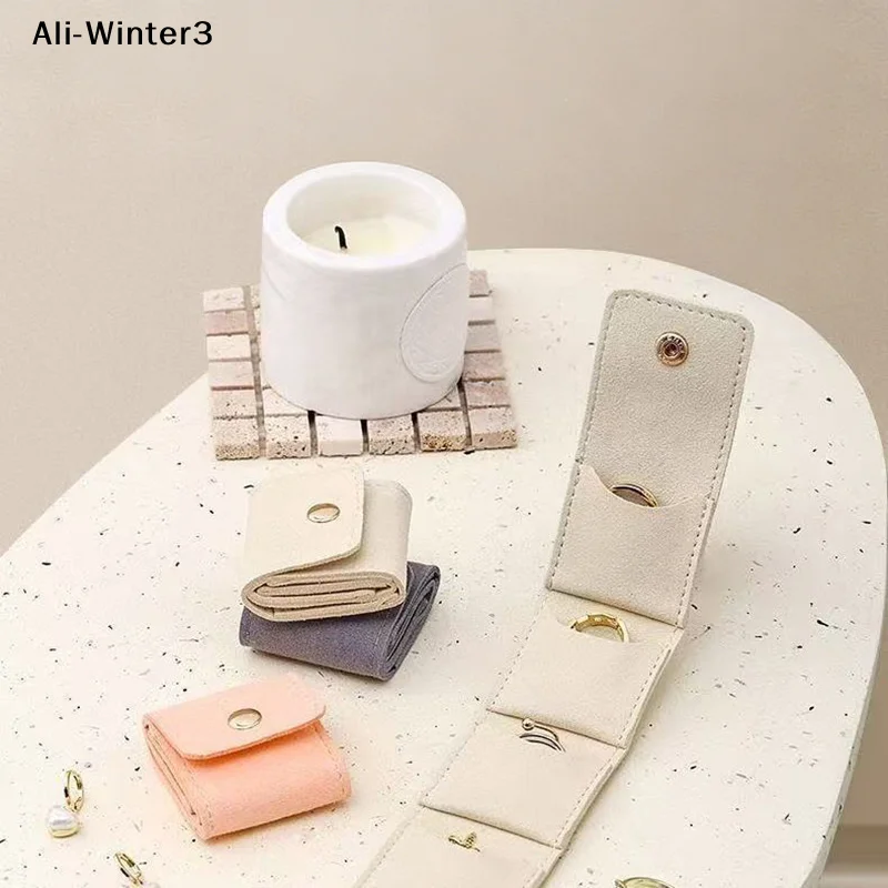 

Складной органайзер для украшений с несколькими отделениями для колец, ожерелий, сережек, мини-сумка для путешествий с застежкой