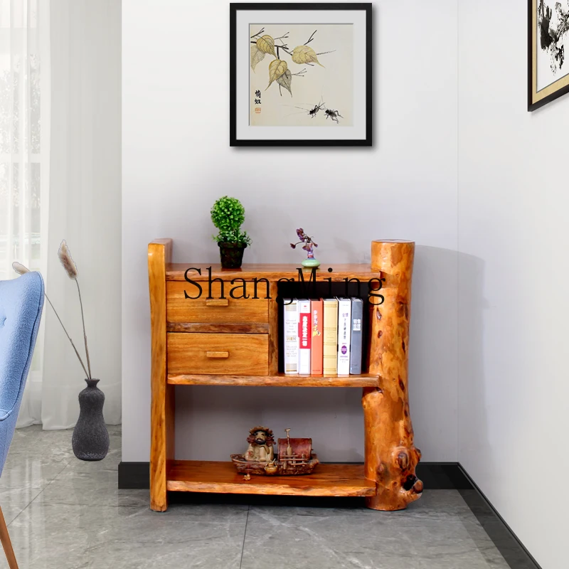 

SM Creative Locker Original Ecological Side Cabinet Pastoral Personality Shelf Log Furniture