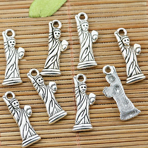20pcs 23*9mm Tibetan Silver Statue of Liberty Charms EF1353 Charms for Jewelry Making
