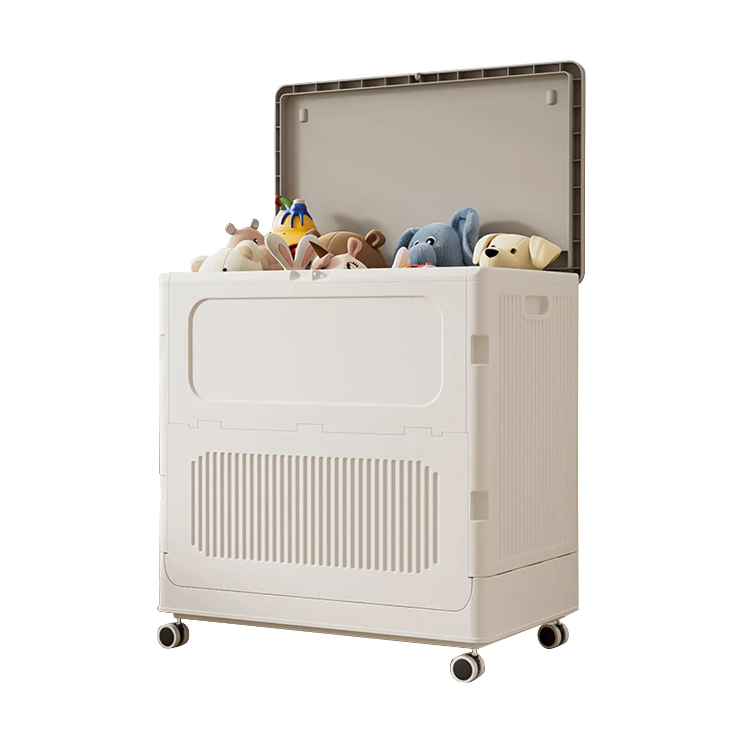 

Collapsible Rolling Laundry Hamper With Lid 123L Large Capacity Clothes Hampers for Toy Storage Organizer Boxes Baskets Toy