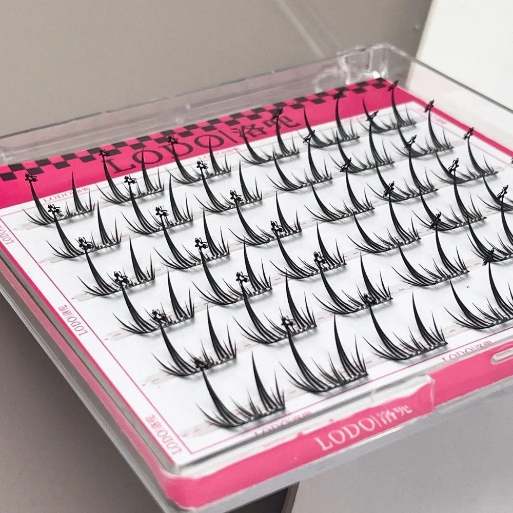 Segmented Creative False Eyelashes Star Tree DIY Individual Cluster Eyelashes Butterfly Love Heart Shape Oblique Winged
