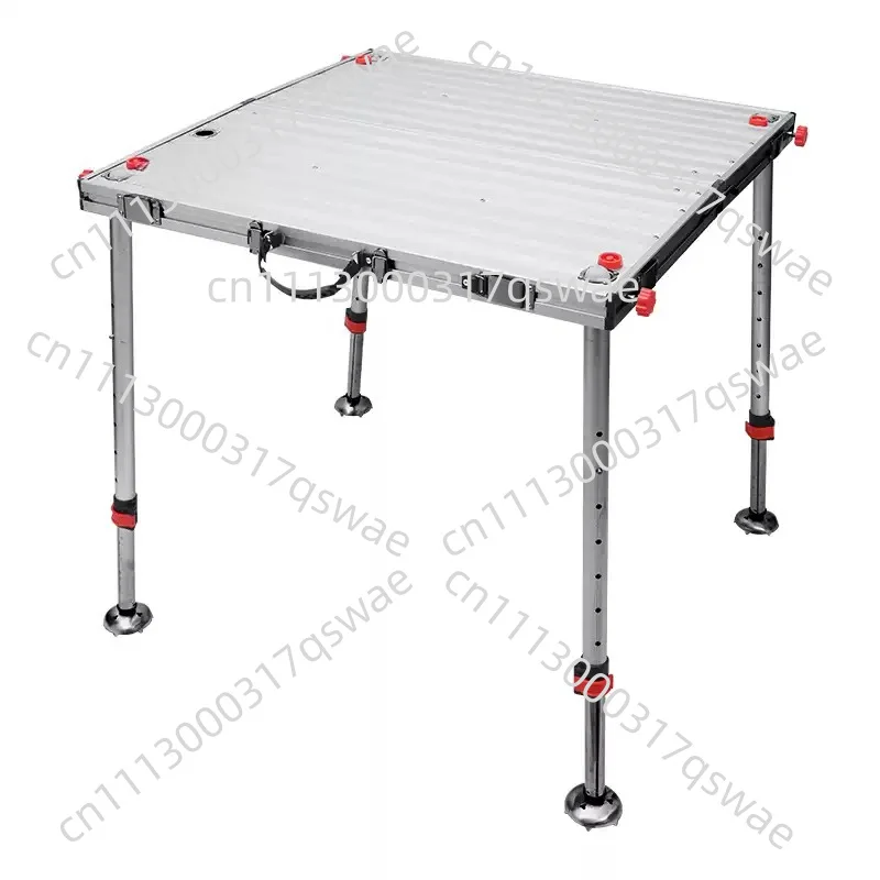 Ultra Light Foldable Aluminum Alloy Fishing Platform, Thickened Freshwater Pedal Fishing Base And Fish Sediment Board