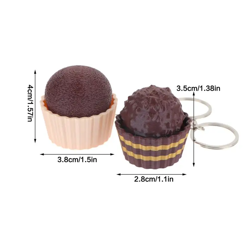 Adult Stress Relief Mechanical Keyboard Keychain Fidget Toy Chocolate Shape Pocket Plaything Office Meeting Companion
