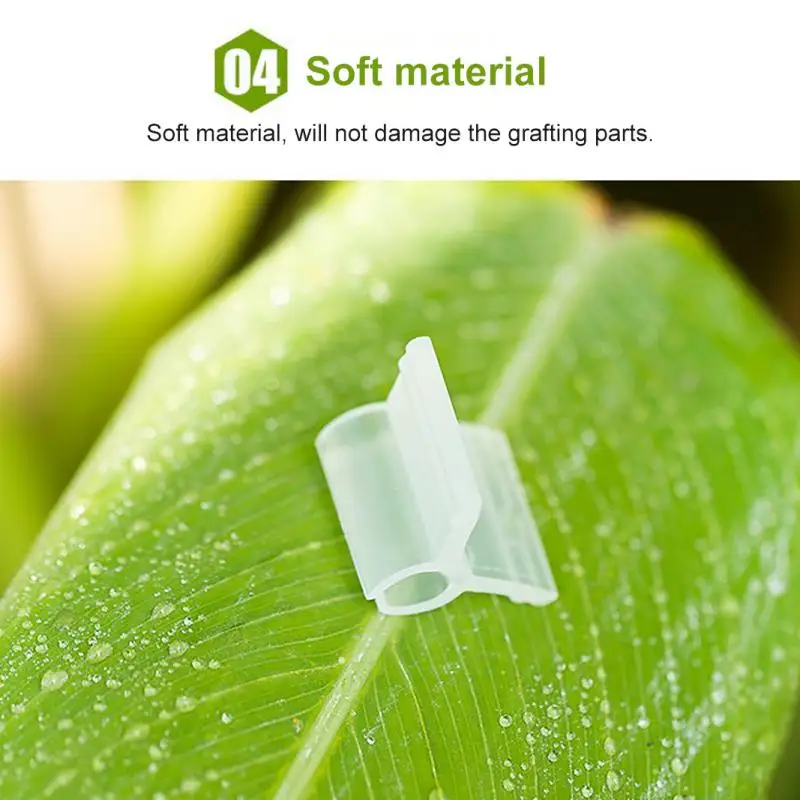 Plastic Grafting Clips Graft Clip Garden Plant Clamp Support Vegetable Eggplant Strawberry Tomato Vine Stems Fix Grow