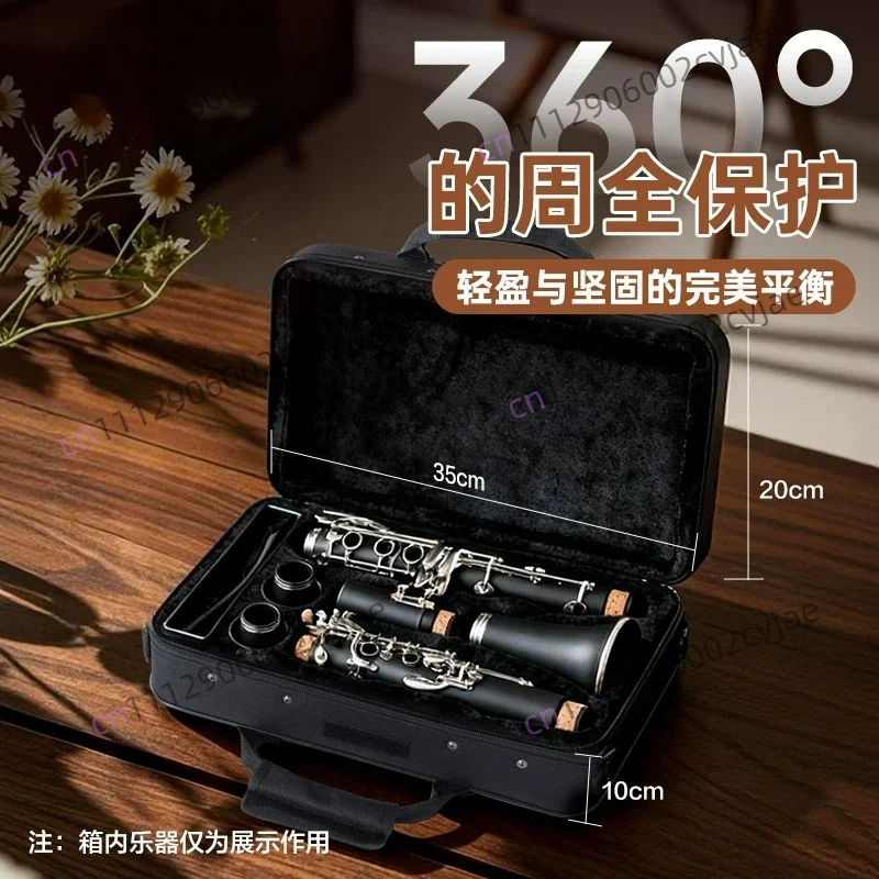 Clarinet Backpack Oxford Cloth Clarinet Luggage Lightweight Cloth Bag Crossbody Portable Storage Box