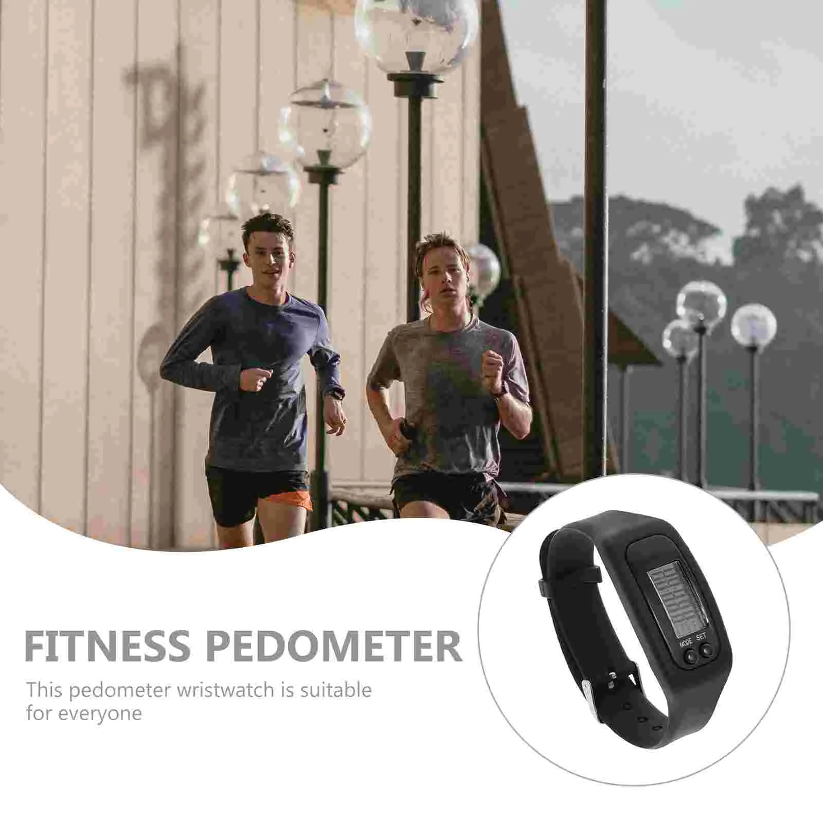 Wristband Portable Pedometer Step Counter for Walking Sports Watch Major Bracelet Stylish Silica Gel