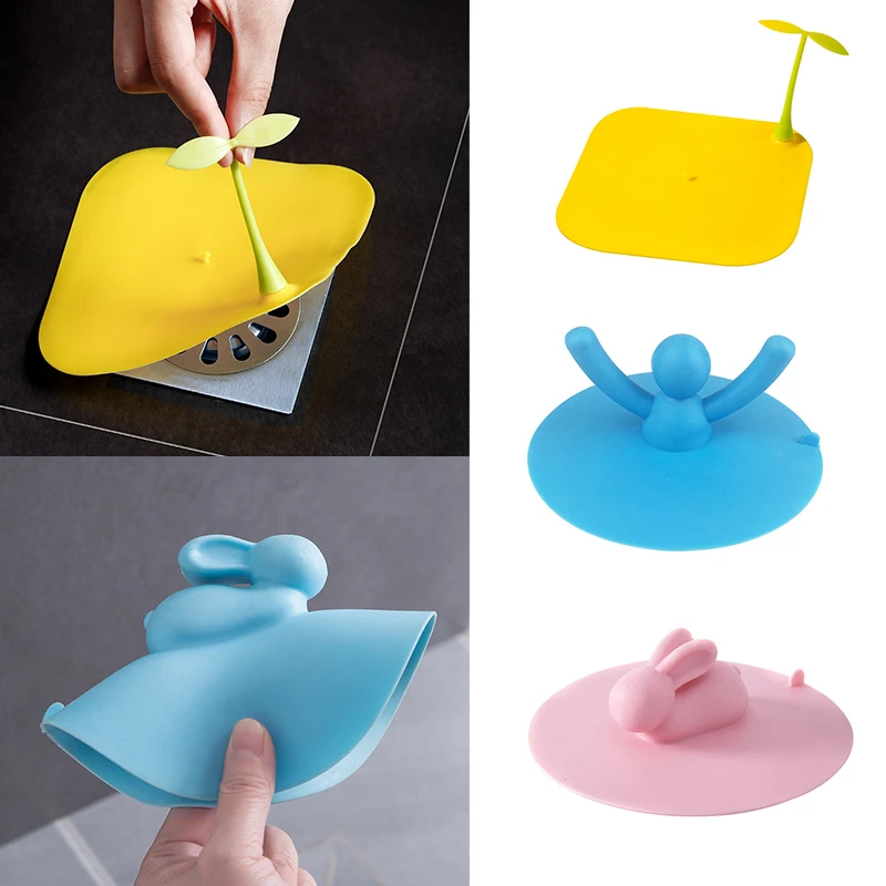 Silicone Waterproof Sink Plug, Multifunctional Kitchen, Washroom, Bathroom, Shower, Bathtub Drainage Stopper Tool,