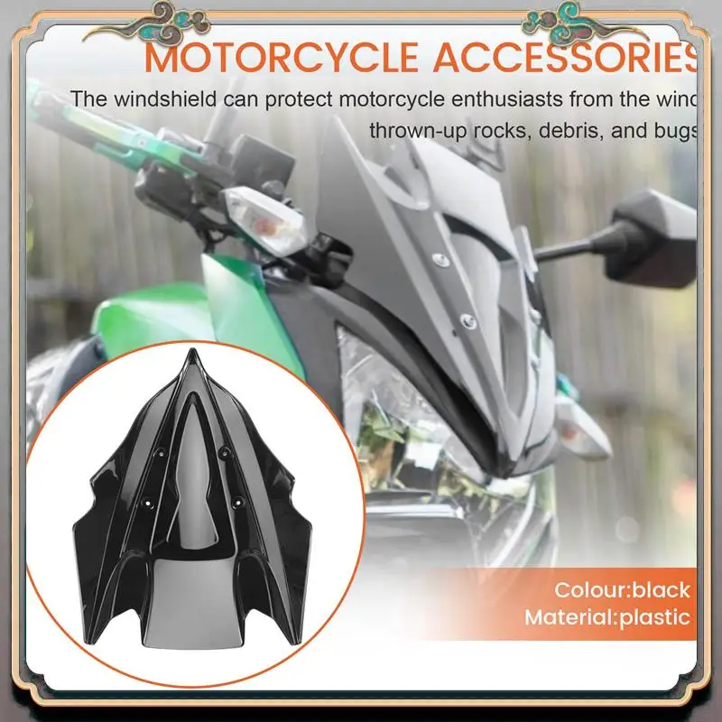 زجاج أمامي موثوق به لـ Kawasaki Z250 Z300 Z 250 300 2013 2014 2013-2015 منحرف للرياح بفقاعات مزدوجة للدراجات النارية Acc #4