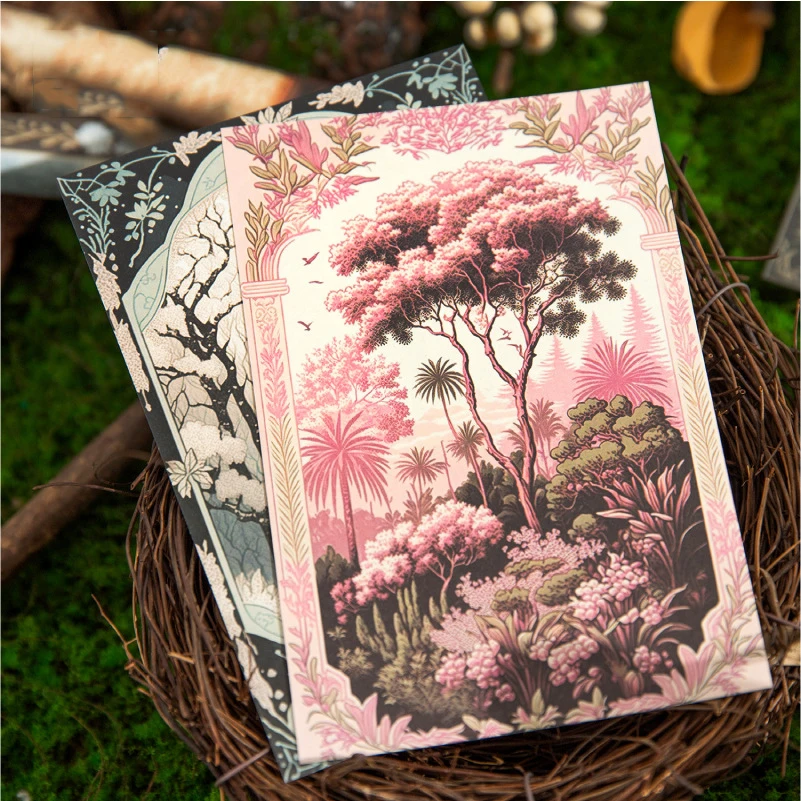 JIANWU Deep in The Jungle Series Vintage Plant Trees Landscaping Material Paper Creative DIY Junk Journal Collage Stationery