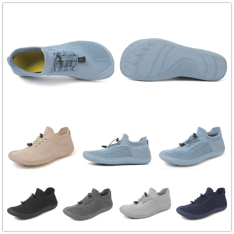 Men Wide Toe Walking Shoes Women Comfortable Barefoot Casual Footwear New Flat Light Weight Sports Zapatillas Couple Size 36-46