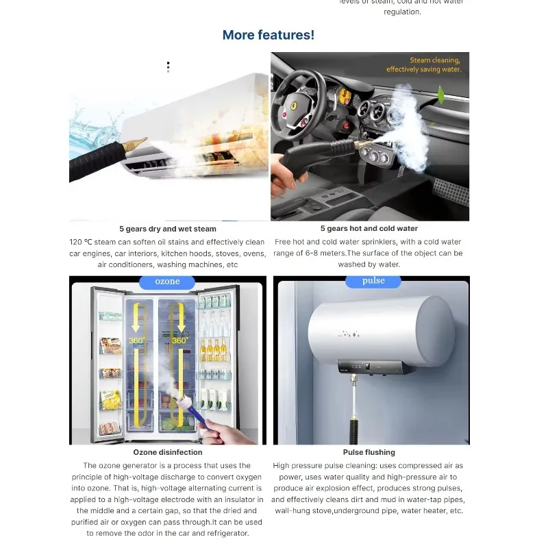 Multi-purpose Professional Commercial Use Appliances Portable Steam Cleaner for Stain Removal