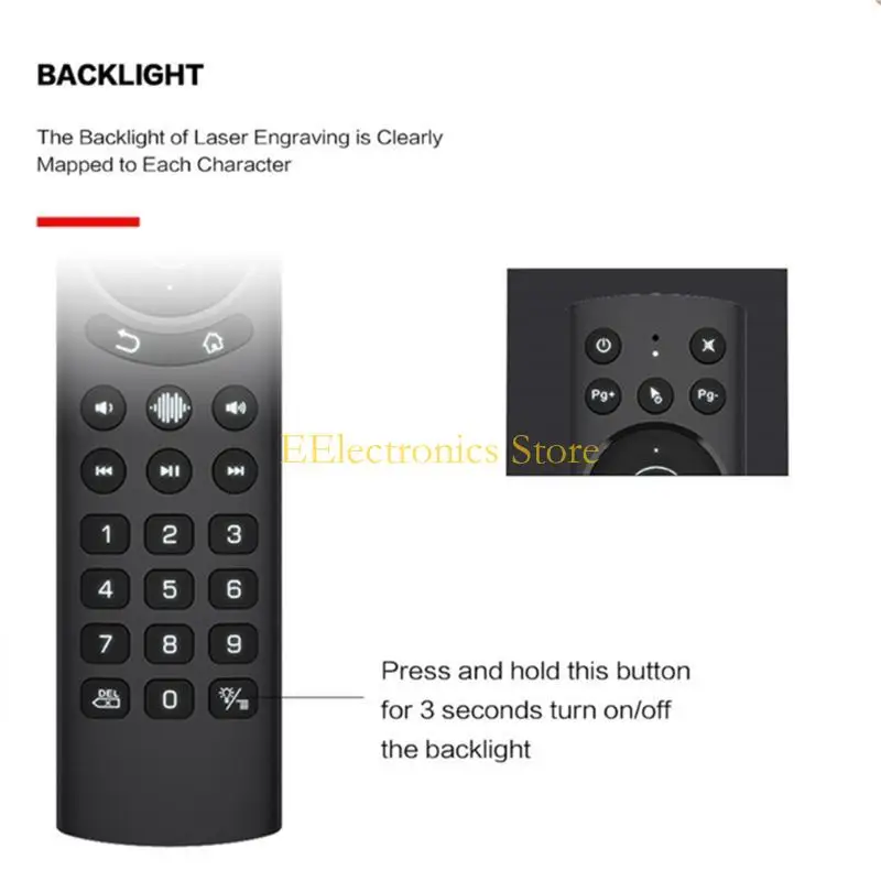B03C Voice Remote Air Mouse Remote, 2,4 g télécommande sans fil RF pour boîte Android