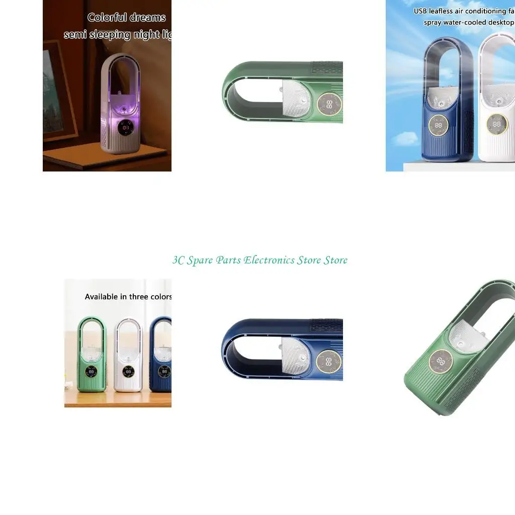 SZ Portable Air Conditioner with LED Light Evaporative Air Cooling Fan 3 Speed