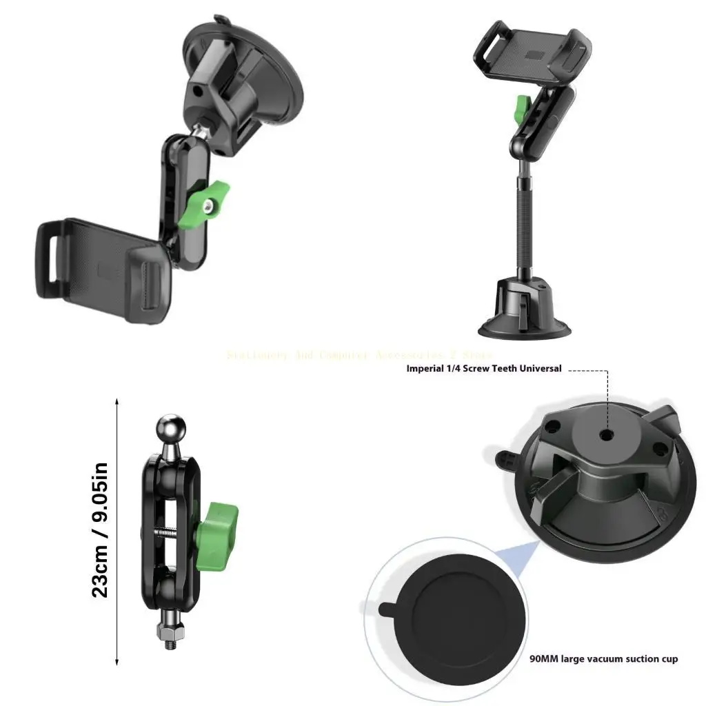 

Suction Car Cellphone Holder Flexible 360 Degree Adjustable Strong Suction Phone Mount Portable Auto Bracket Vehicle