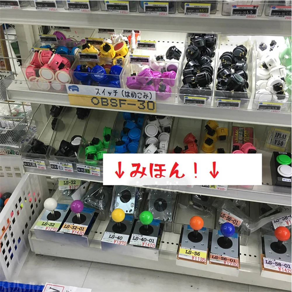 Original Japan Sanwa OBSC-30 Push Button transparent clear for arcade jamma mame game part supported ps4 pandora pc raspberry pi