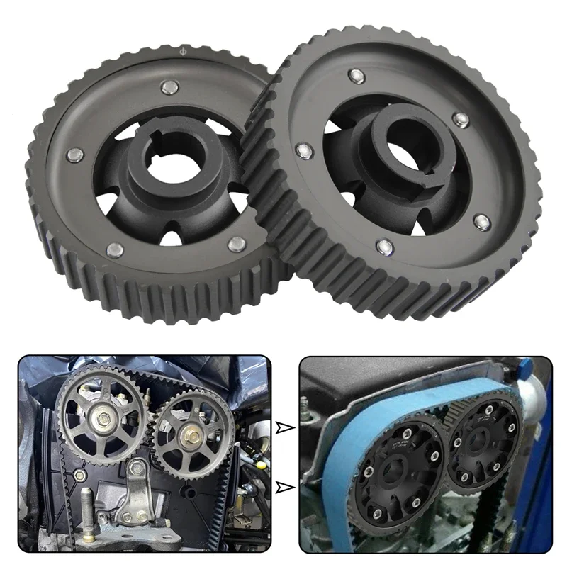 Fit for Honda Accord 2pcs Adjustable Cam Gears SiR-T Prelude Base, Type SH 97-01 Prelude Si VTEC 93-96 H22 DOHC VTEC