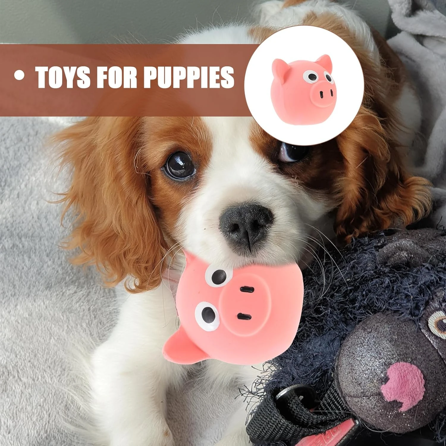 

Engaging and durable small plush latex pet pig dog toy - Long-lasting and perfect interactive toy for puppies - Fun toothbrush c