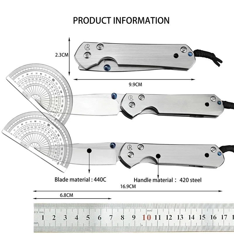 Chris Reeve CR 420 steel 440C Handle Outdoor Camping Survival Rescue Hunting Tactics multi-purpose EDC folding knife