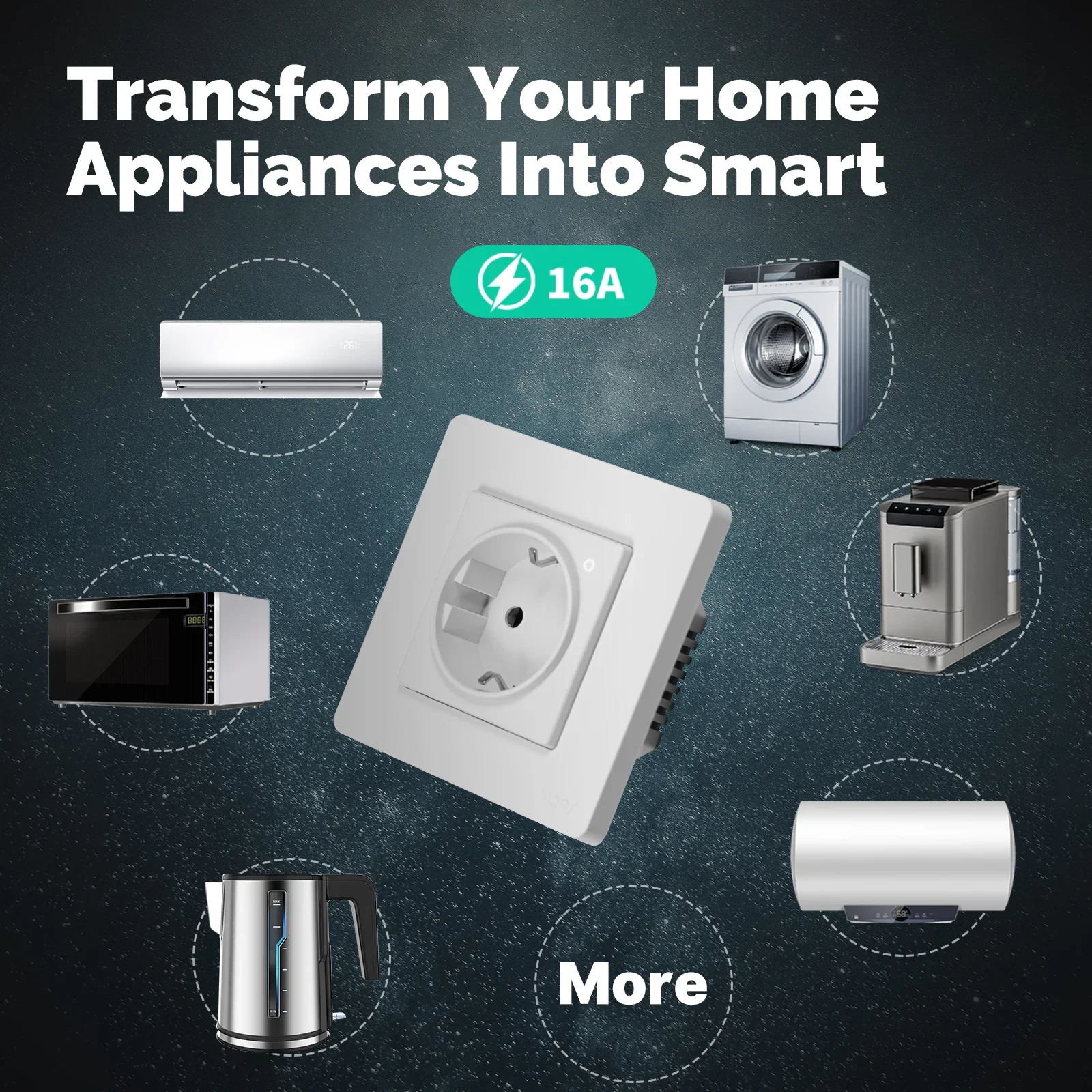 MOES Tuya ZigBee Smart Socket EU Wall Embedded Outlet Energy Monitor Indicator App Remote Control Voice Cotrol Alexa Google Home