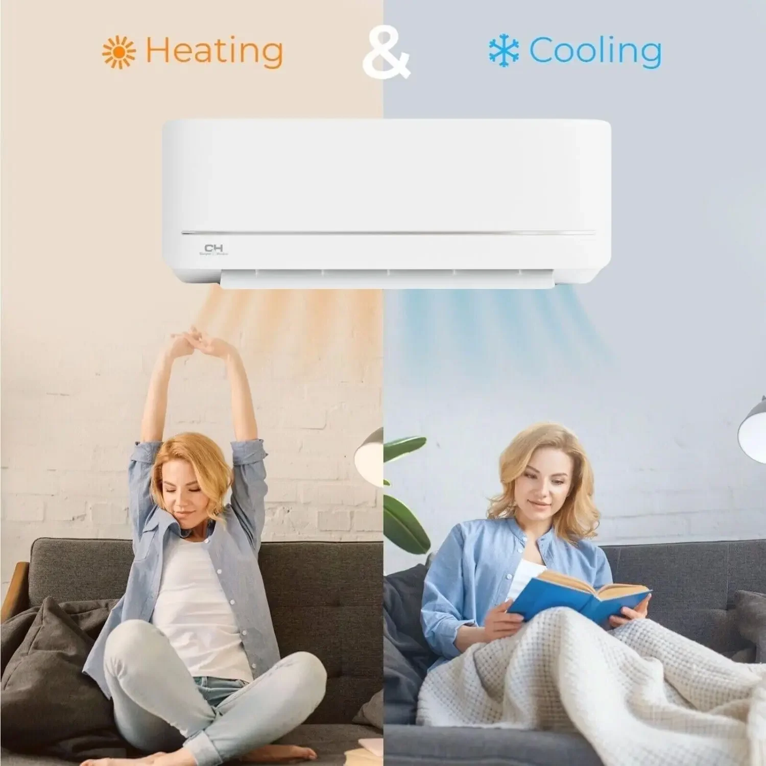 USA 12,000 BTU, 115V, 20.8 SEER2 Ductless Mini Split AC/sistema di riscaldamento Inverter precaricato con installazione da 16 piedi