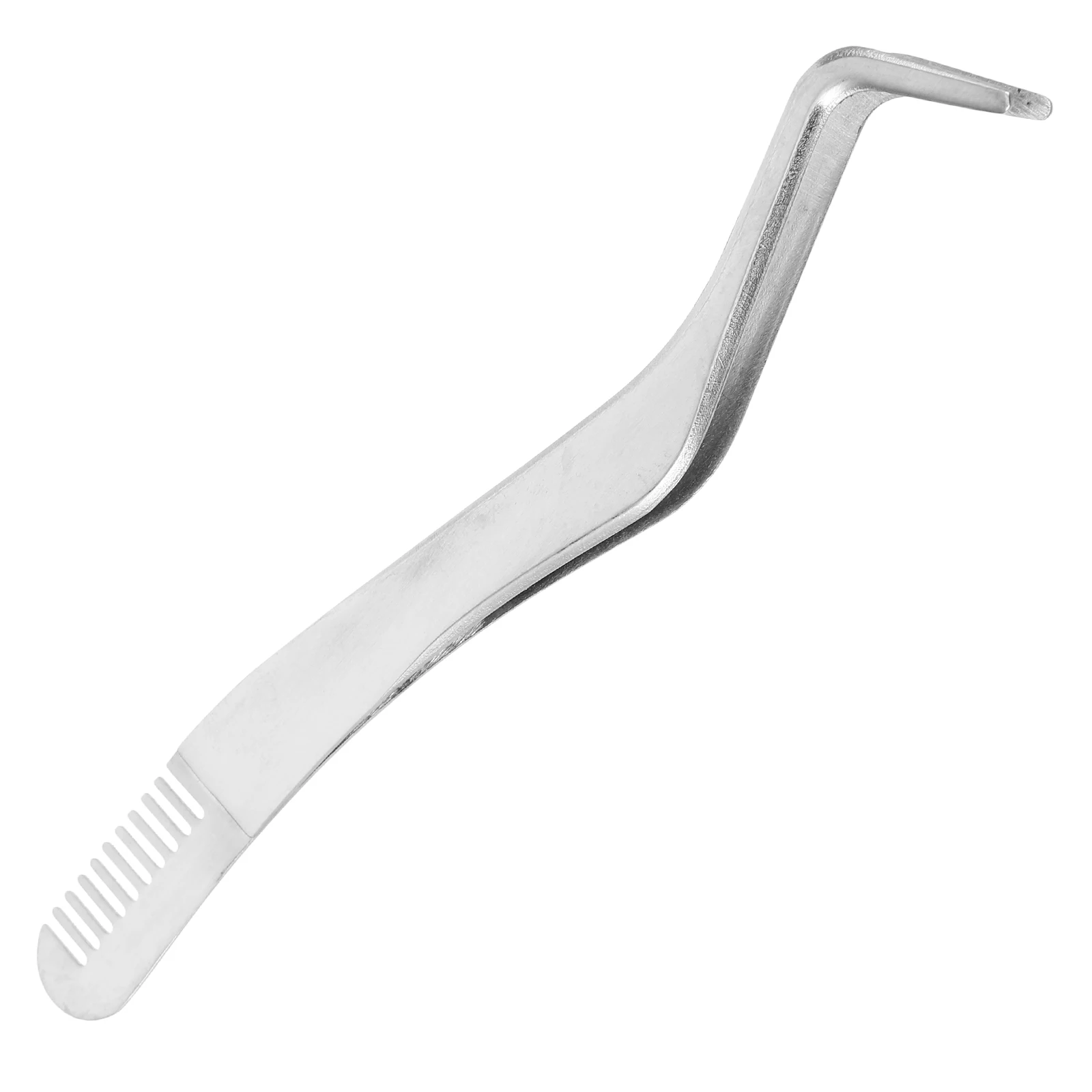 الدقة المنحنية تلميح رمش تمديد الملقط الفولاذ المقاوم للصدأ أداة توزيع الرموش الصناعية مع مشط للحجم الطبيعي و