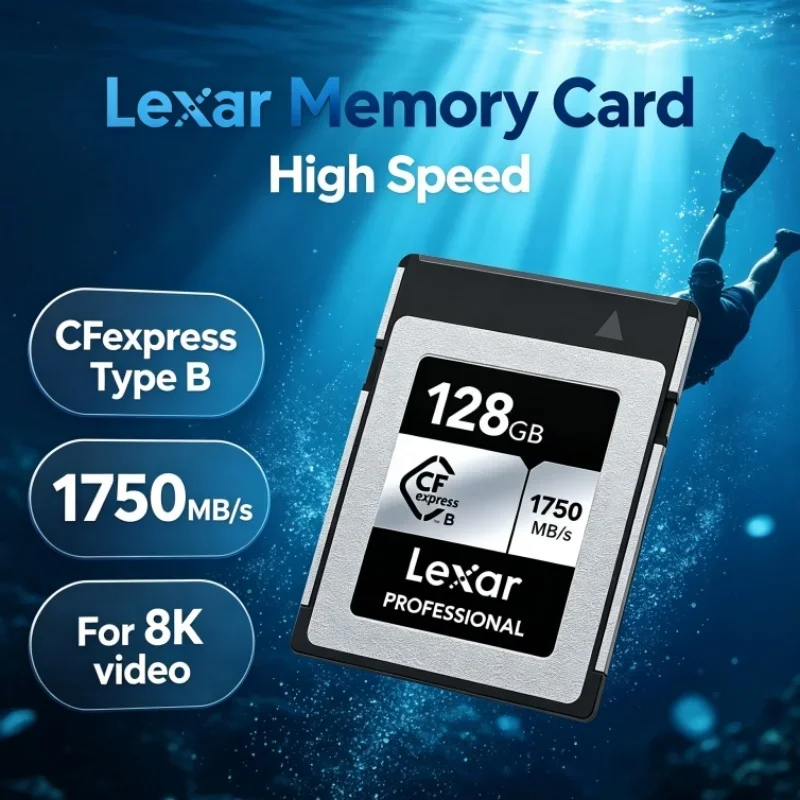 Lexar CFexpress Type B Memory Card CF express Type B Card Storage Card Read 1750MB/s 128GB 256GB 512GB For 8K Camera
