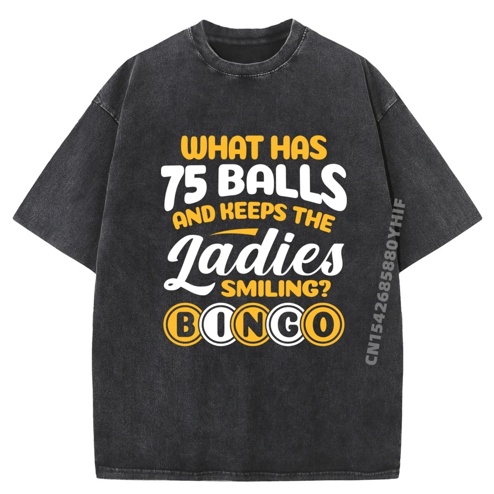 

Letter Printed Tshirt What Has 75 Balls Keeps T Shirt For Women Graphic Tees Retro Retro Washed T Shirts