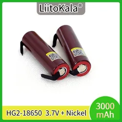 Liitokala 100% Genuine  HG2 18650 3000mAh Battery 18650 HG2 3.7V DisCharge 20A, Bedicated for HG2 Batteries + DIY Nickel