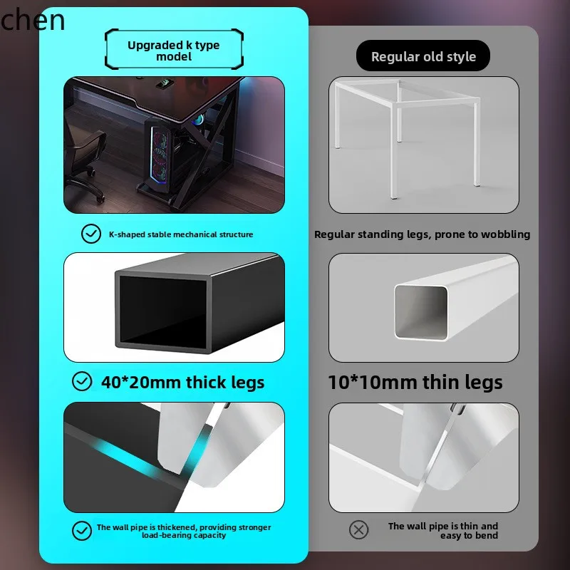 YFY Computer  Desktop Home E-Sports Table Simple Modern Office  Bedroom Student Writing  and Chair Set Study