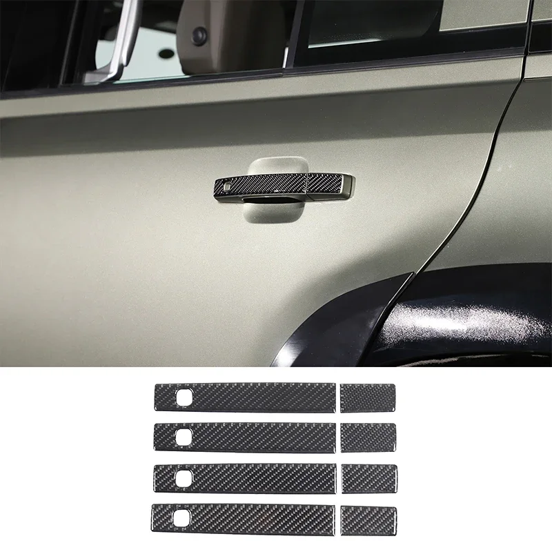 

For Land Rover Defender 110 2020-2024 Soft carbon fiber car exterior handle stickers Car accessories