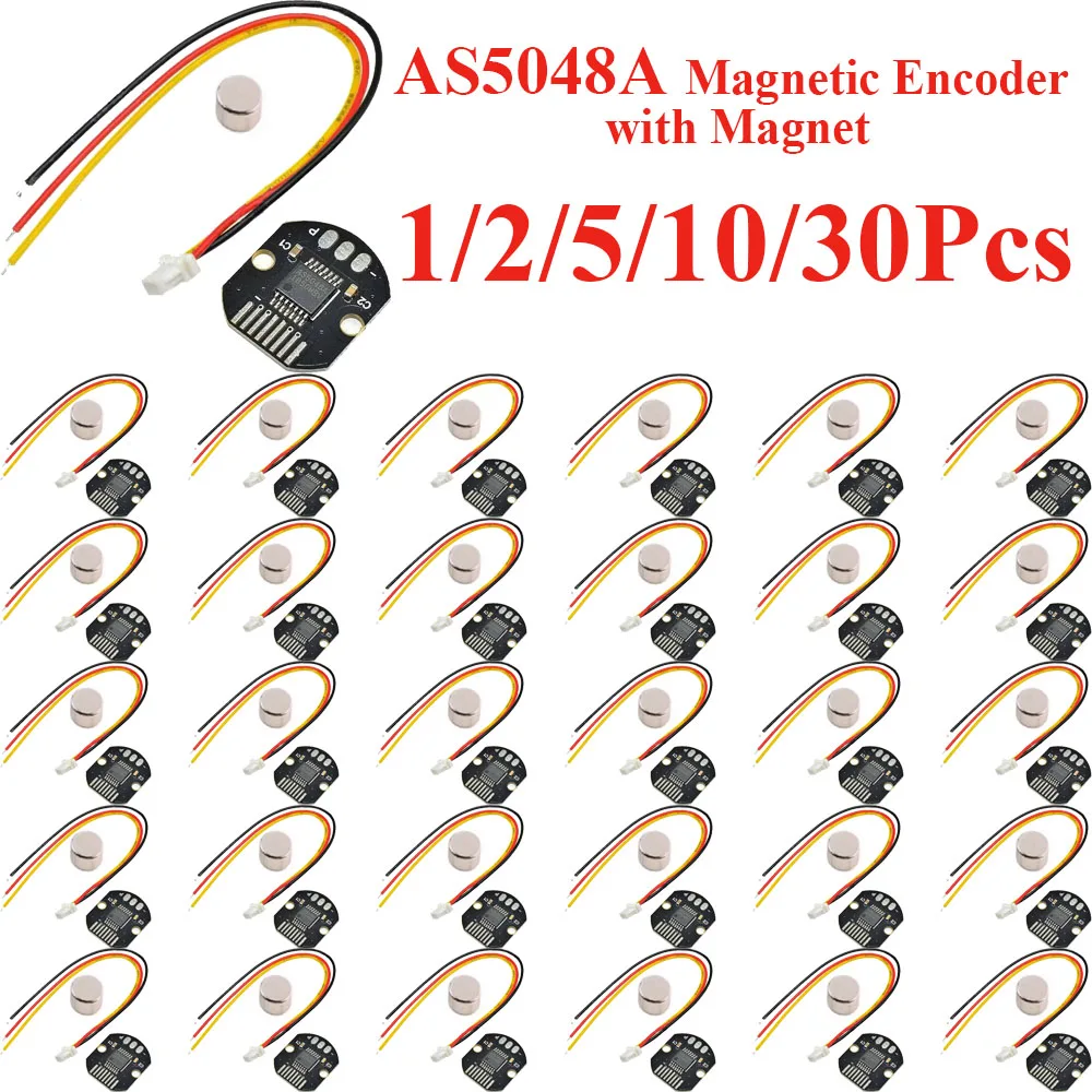 1~30Pcs AS5048A Magnetic Rotary Encoder Support PWM And SPI Communication 14 Bit High Precision Sensor Brushless Gimbal Motor