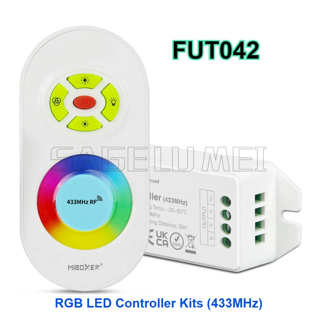 FUT041(Single Color) FUT042(RGB) 433Mhz remote controller kit dimmer Brightness controllable RGB LED controller Milight Miboxer