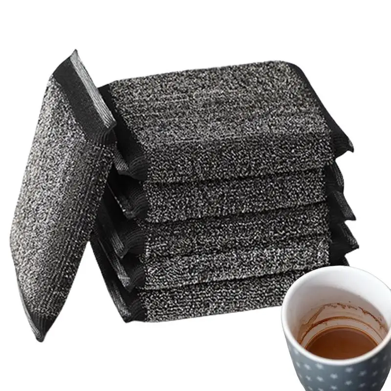 Scrub Sponges For Dishes 6pcs Non-Scratch Washing Scrub Pads Reusable Dishwashing Scrub Sponge Kitchen Cleaning Tool For Pots